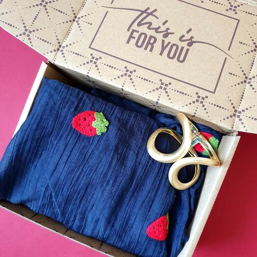 Gift box donna ragazza top e bracciale rigido