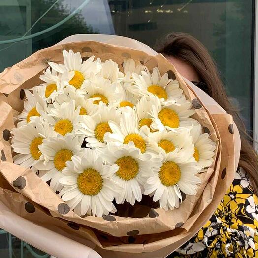 🌼 Букет из свежих ромашек «Летняя Нежность»