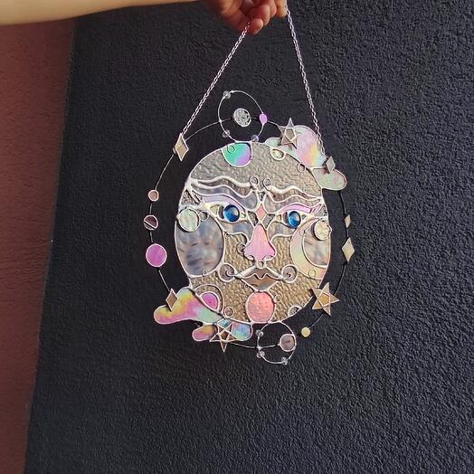 Луна витраж Тиффани из стекла