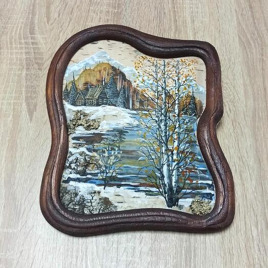 Картина на бересте фигурная 1 (20*25)