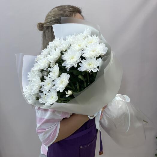 Белоснежные хризантемы