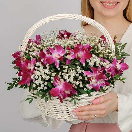 Корзина  «Романтическая орхидея»