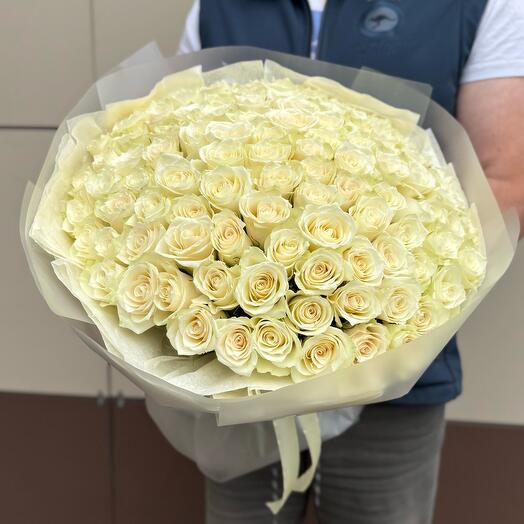 Букет из 101 белой розы