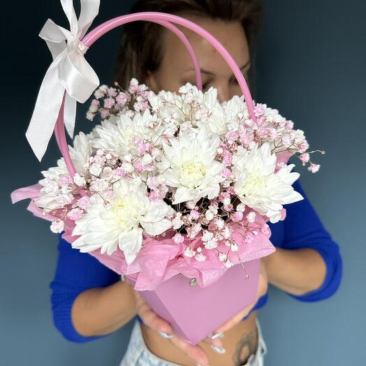Праздничная сумочка с хризантемами 🌸