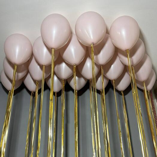 Шары девушке Пыльная роза