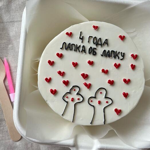 Бенто торт «лапка об лапку»