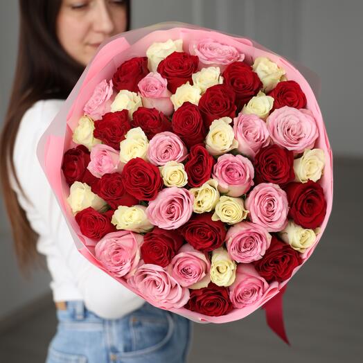 51 кенийская роза розовый микс