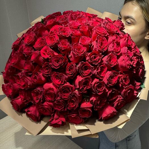 101 красная Роза 🌹 крупный бутон