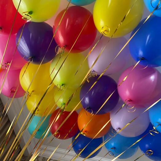 25 ярких шаров с гелием