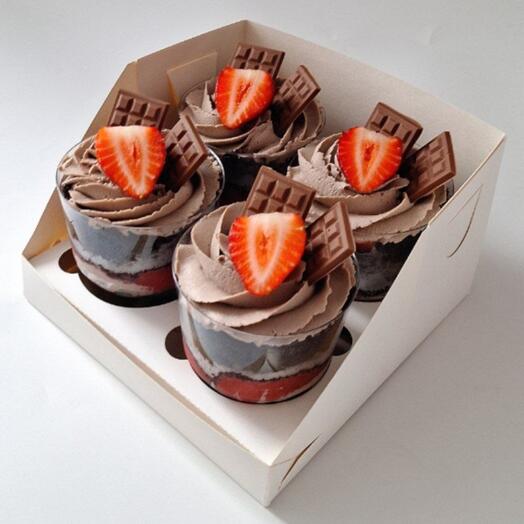 Капкейки шоколадные в подарок папе, маме, девушке