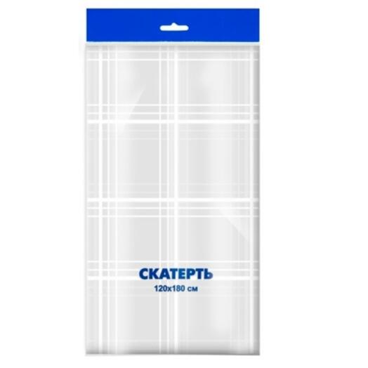 Скатерть одноразовая " Интерпак " 120*180см, 35мкм, ПВД, Элегия