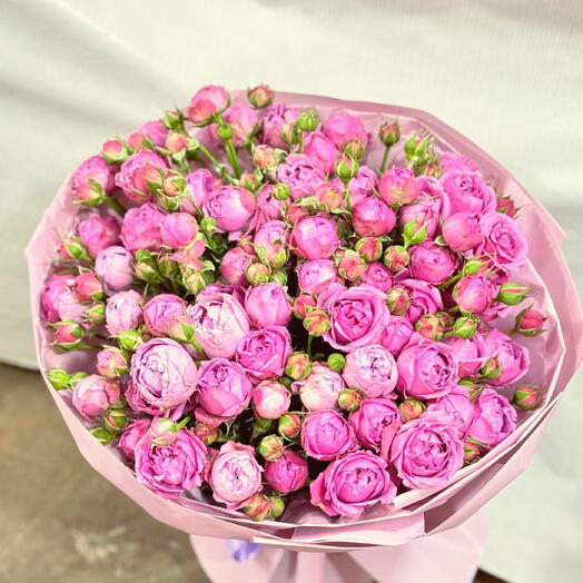 Pink Senora из 21 пионовидных кустовых роз!  🌹🦋🍀