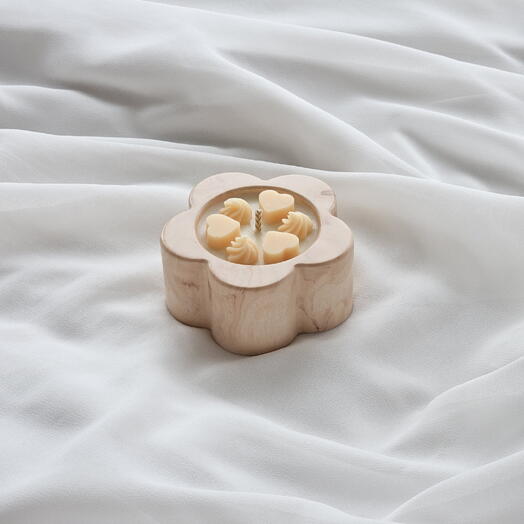 Горячий яблочный пирог ~ ароматическая свеча ~ цветок