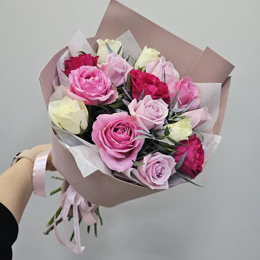 Микс из 15 кенийских роз