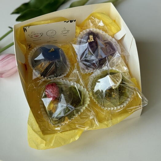 Tea bombs set in a premium box/ valentine s day/ набор чайных бомбочек в премиальной упаковке / подарок на день всех влюбленных