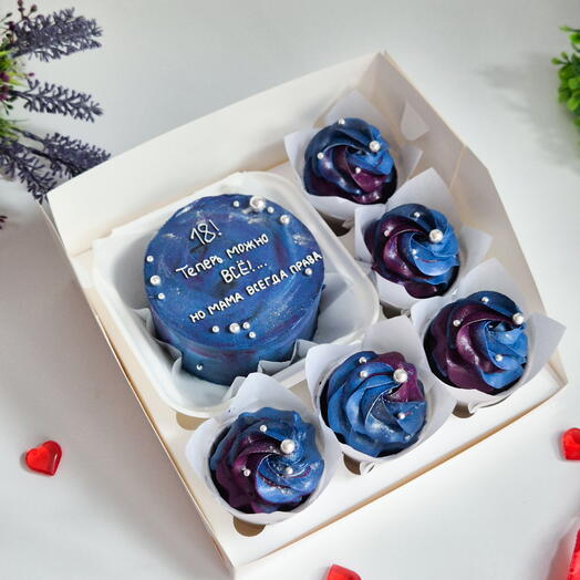 Набор бенто+капкейки Космос