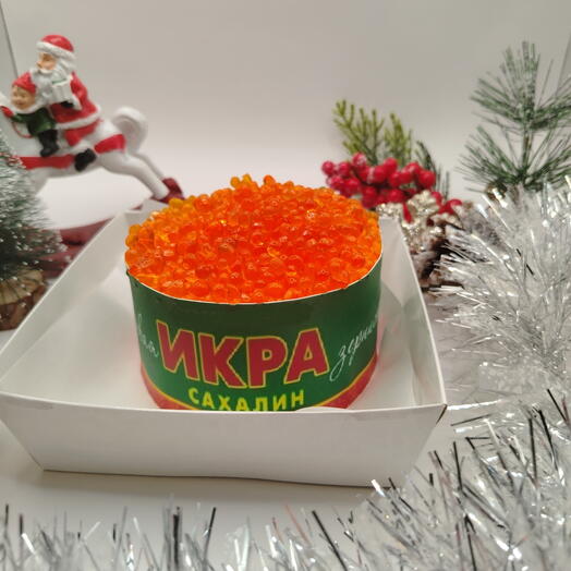 Бенто-торт на новый год Баночка икры