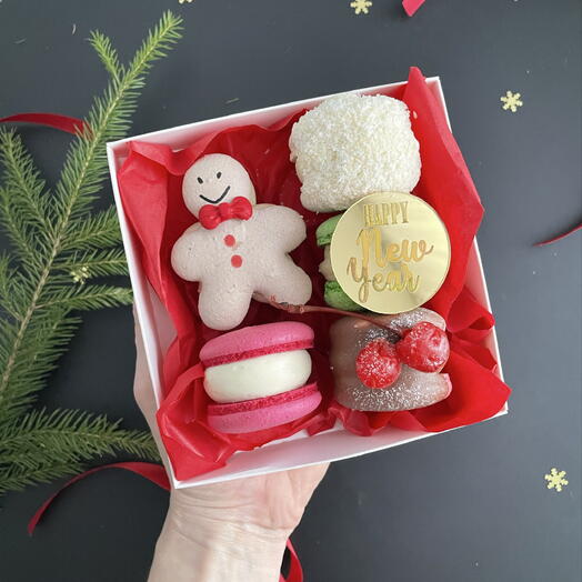 Макарон 5 шт новогодние