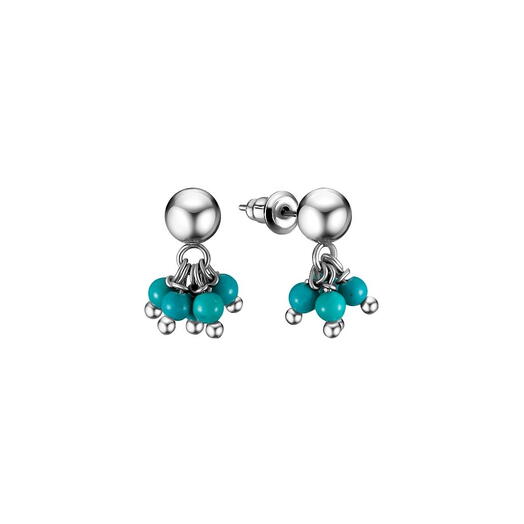 Серьги из натурального камня BASIC BABY BLUE на подарок, девушке, сестре, дочери, любимой
