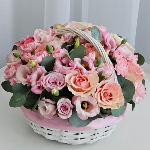 Basket of the lovely mix flowers