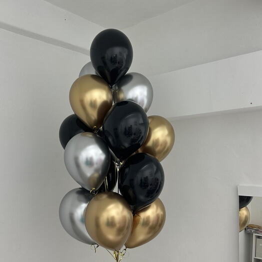 Шарики для мужчины черно золотые