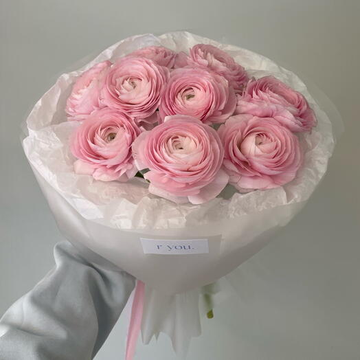 Моно букет с ранункулюсами