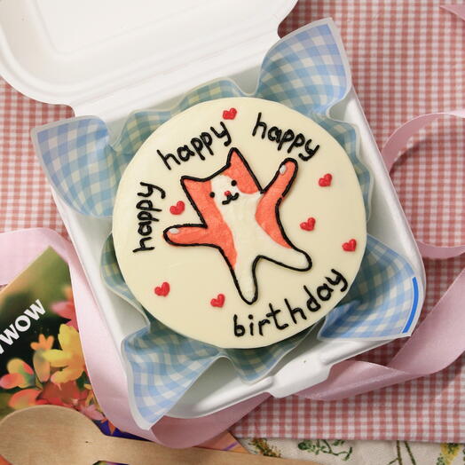 Бенто-торт, happy birthday мем хапи хапи, 400 г