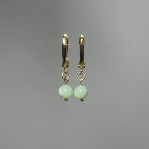 Green Bead Earrings