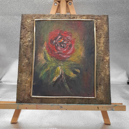Картина " Красная роза-эмблема любви"