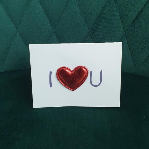 Открытка с объёмным сердцем