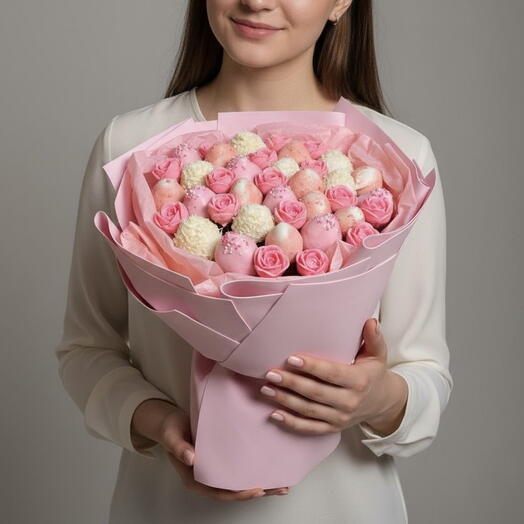 Нежный букет Розовый микс