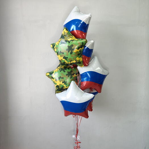 Фонтан из шаров 23 февраля