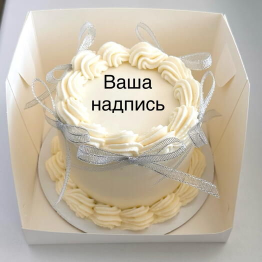 Бенто торт с бантиками ваша надпись