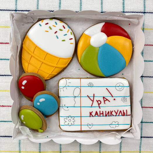 Набор пряников «Ура! Каникулы!» малый Подарок для школьника