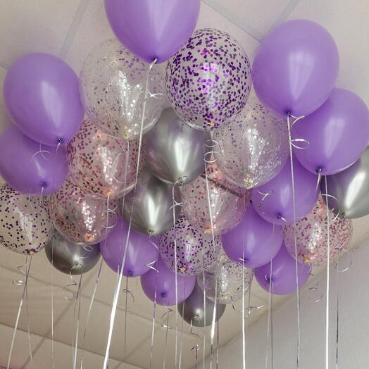 Шары под потолок "Сиреневые сны"