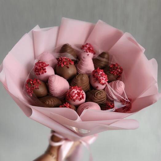 Букет клубника в шоколаде 19шт 🎀 Нежность 🎀