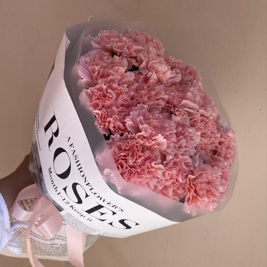 Букет розовых диантусов «Rose»