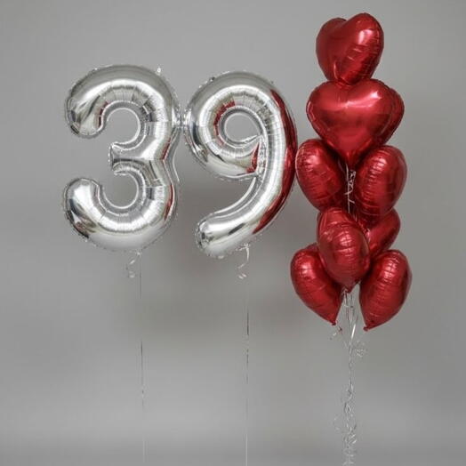 Воздушные шары на 39 лет