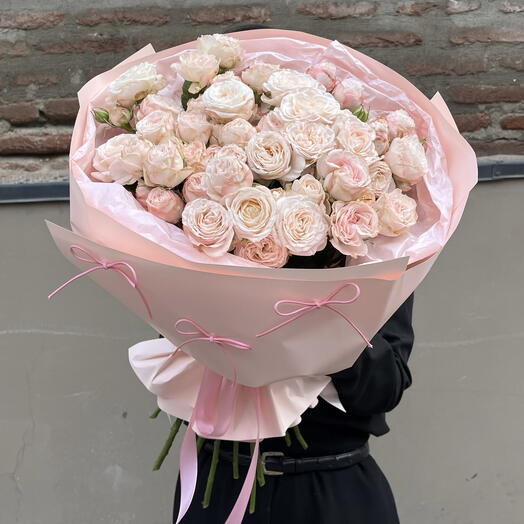 Букет пион роз с бантиками 🎀