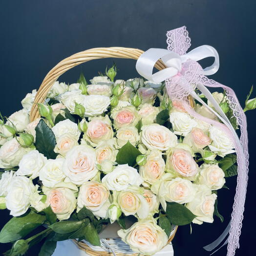 Корзина кустовая Роза