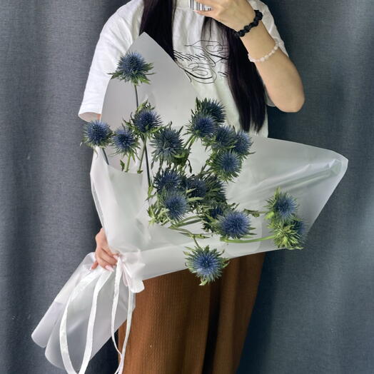 Монобукет из эрингиума 💙