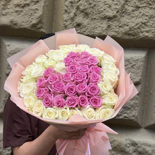 Букет из роз в форме сердца ♥️