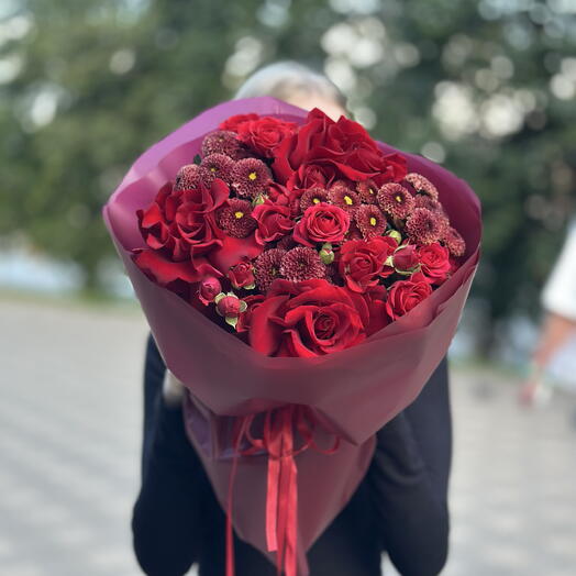Букет алая страсть 😍