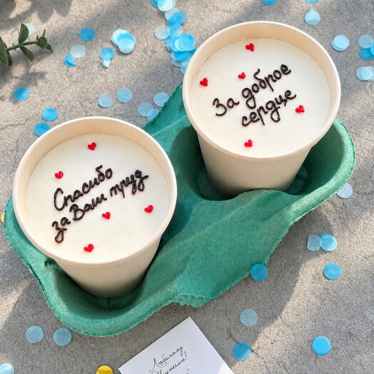 Cake to go или торт в стакане воспитателю/учителю Спасибо за Ваш труд