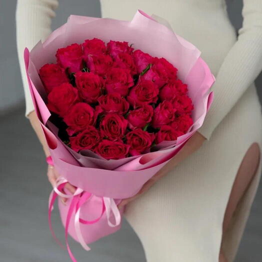 Kenya Raspberry Roses 40cm (25pcs)