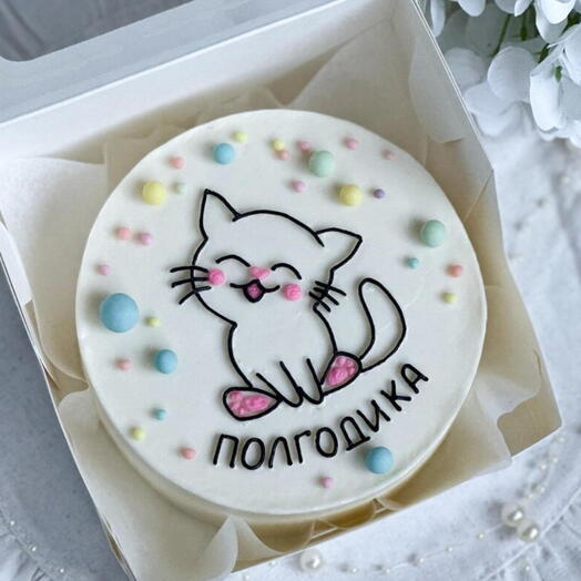 Бенто торт Котик/кот/ по месяцам/малышу/ полгодика