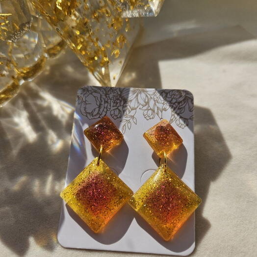 Серьги Ромбы