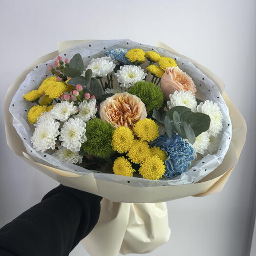 Хризантемы,розы,Гиперикум и диантусы 💐