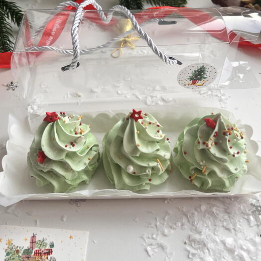 Елочки из зефира, 3 шт