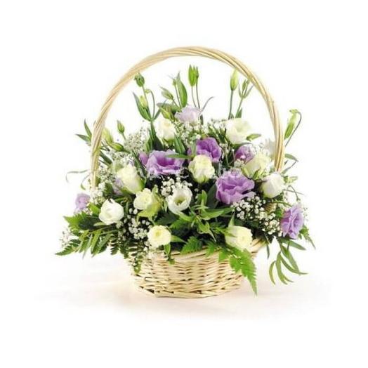 Basket with flowers💜